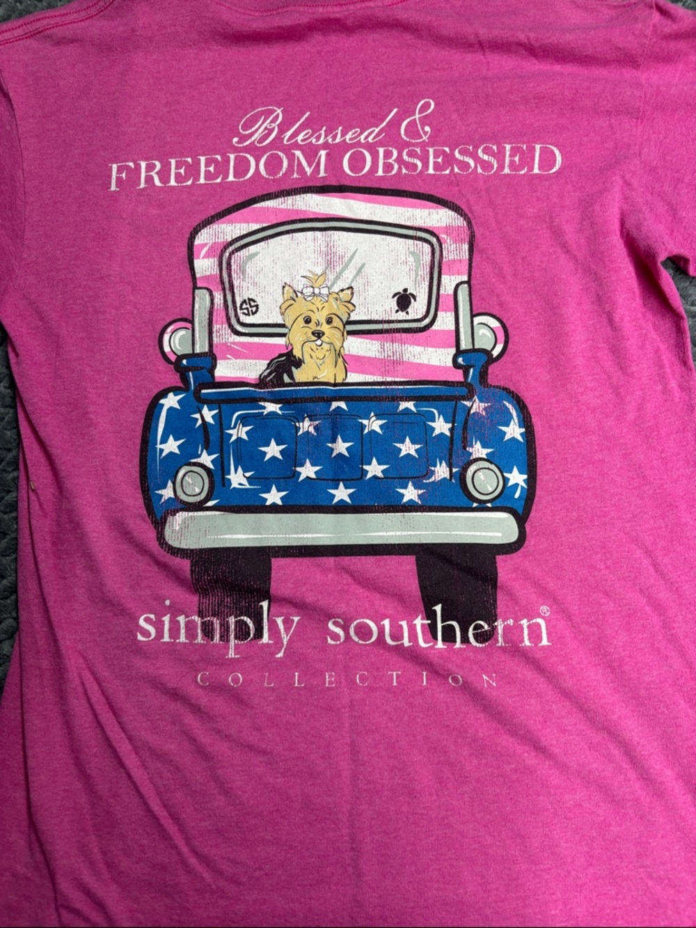 Simply Southern Bright Pink Short Sleeve Tee